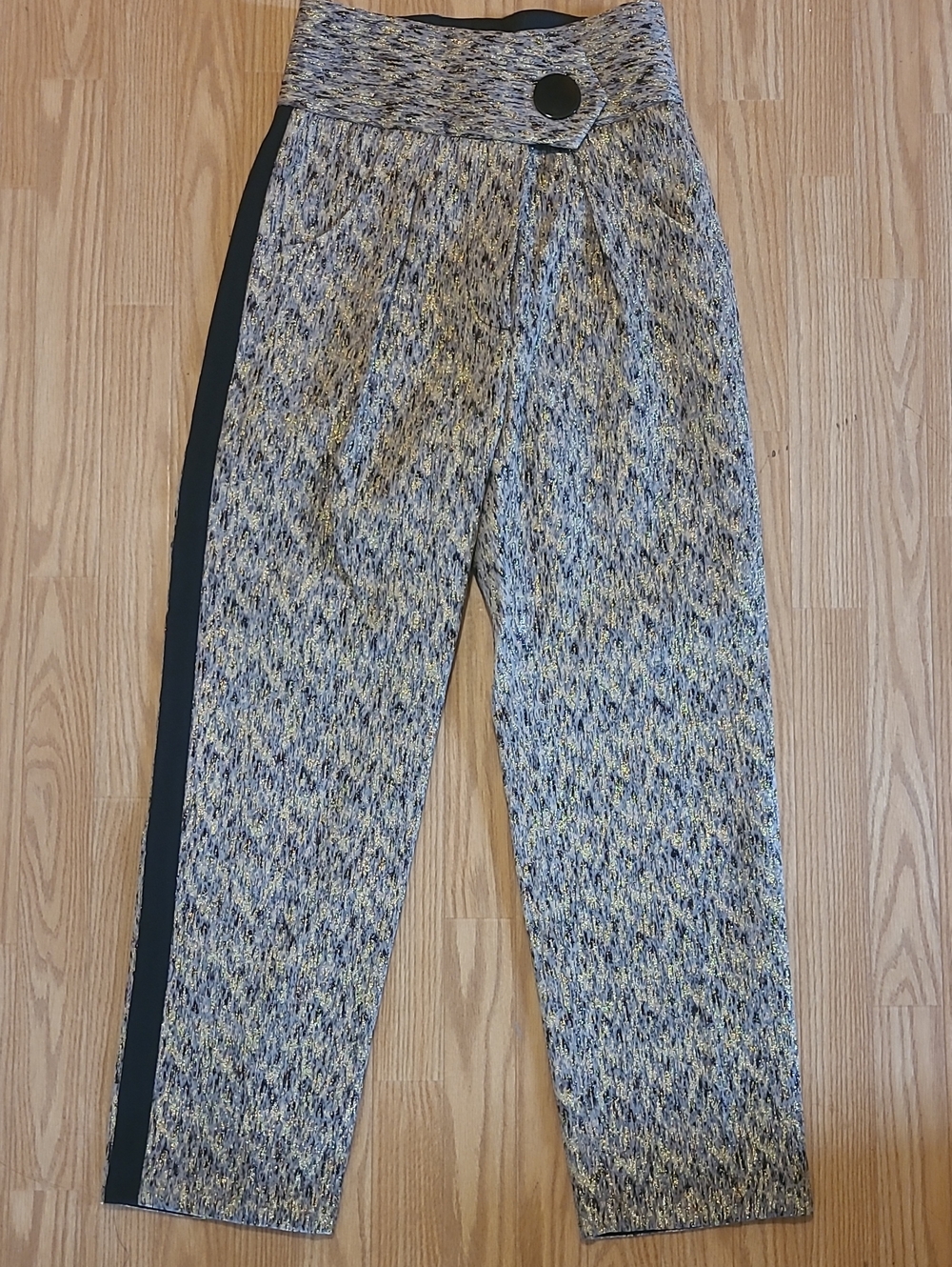 Petar Petrov Rattler Tailored Pants with Black Silk Side Stripe